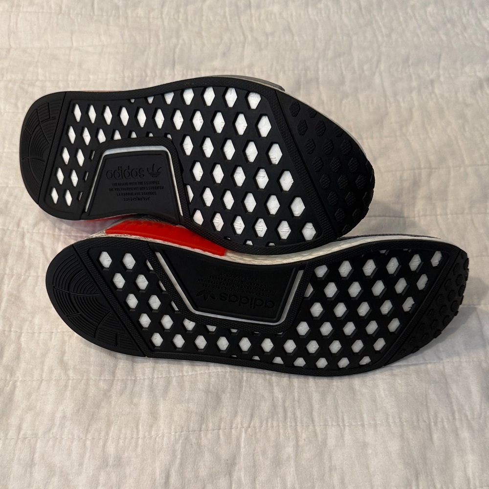 Adidas Gray Sneakers with Red Highlights - Picture 7 of 9